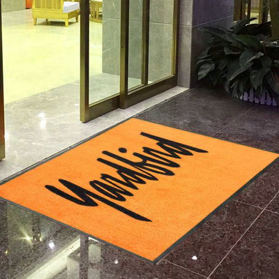 1.2m m Logo Printed Floor Mat Nylon de apoyo de goma 6,6 mantas de encargo de la alfombra de la fibra
